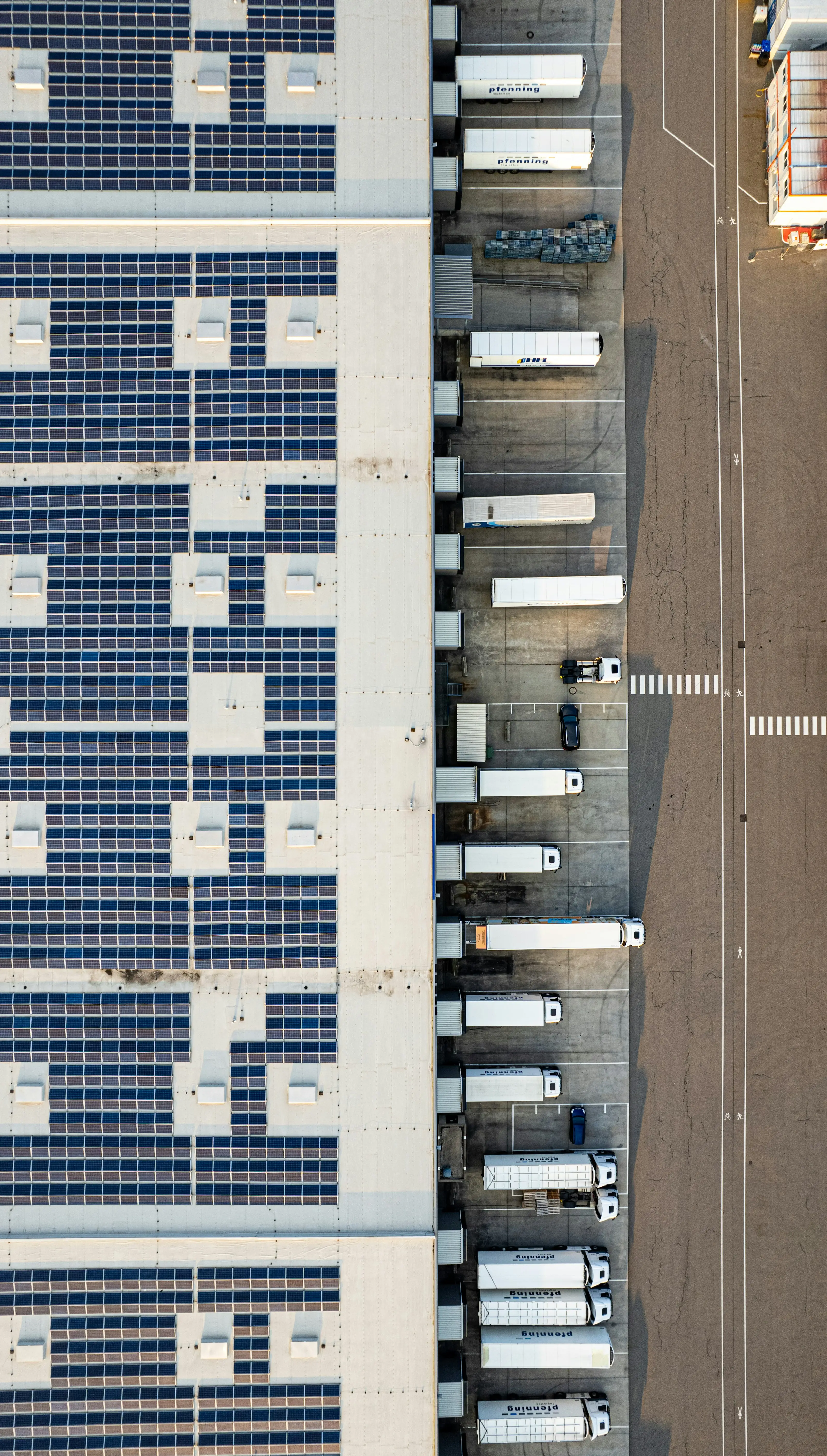 Centro de distribución visto desde el aire