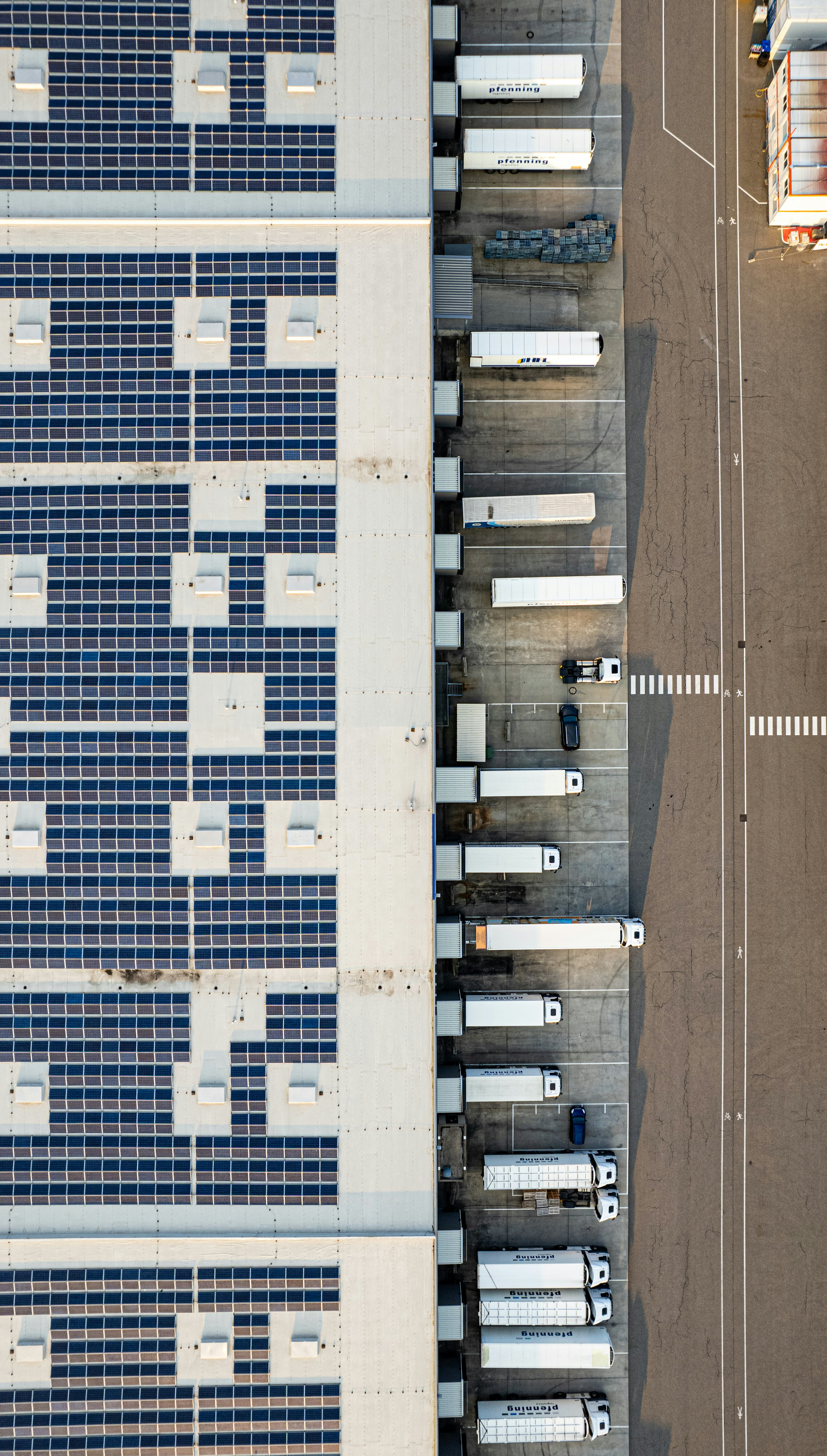 Centro de distribución visto desde el aire
